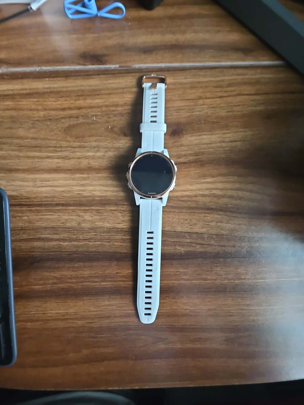 Garmin Fenix 5S Plus Sapphire Multisport GPS Watch, Rose Gold with White Band